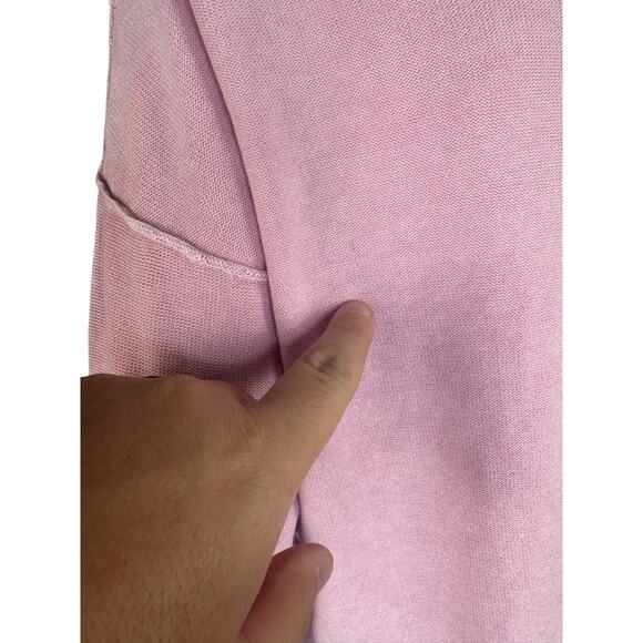 Attitudes by Renee 100% Cotton Sweater with Wash Effect Pastel Lavender Medium - Picture 8 of 14